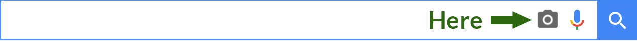 Idication of where to find camera icon